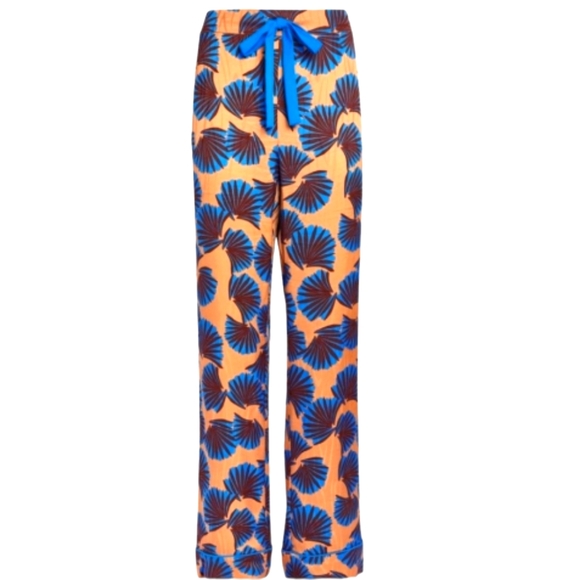 NEW Diane Von Furstenberg’s Fan Print Veronica Trousers 12 - Picture 2 of 13